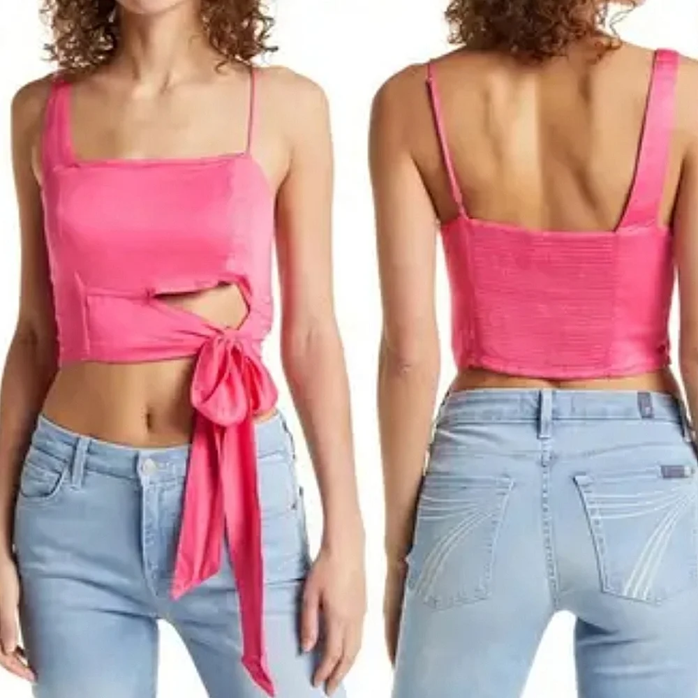 NWT Free People Hot Pink Milla Tank Size M - Picture 1 of 6